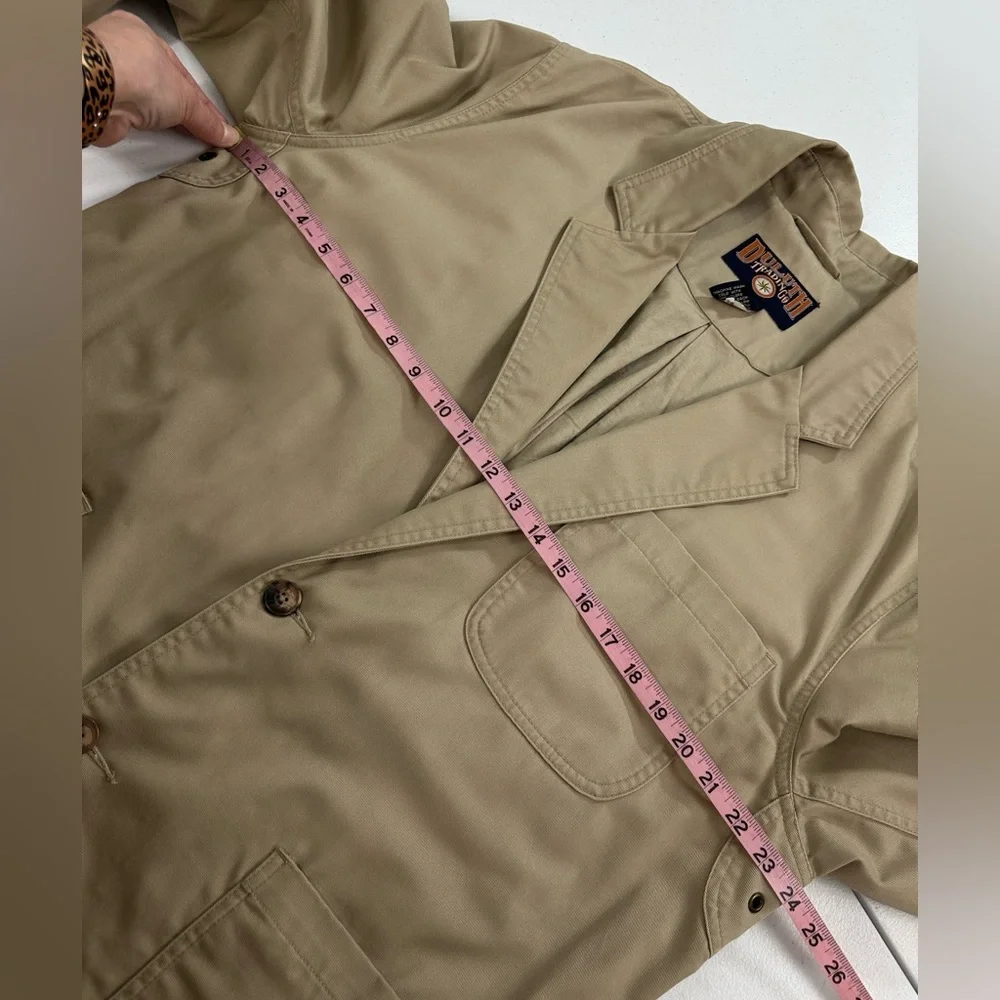 Duluth Trading Co Fire Hose Presentation Jacket Khaki Workwear Barn Blazer L Tan